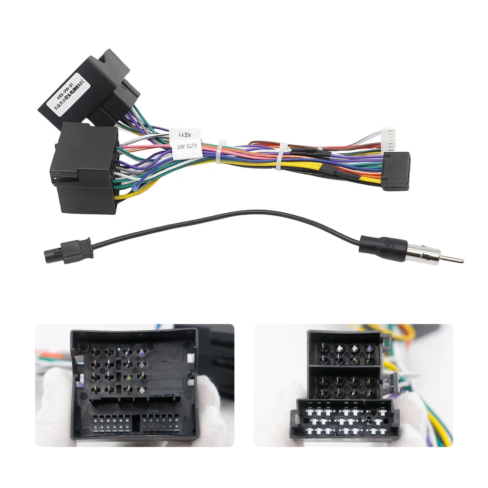 Canbus Box Decoder 360 Panorama Large Small Double-ended Power Supply Line RZC for VOLKSWAGEN Series 16 Pin Cable Adapter