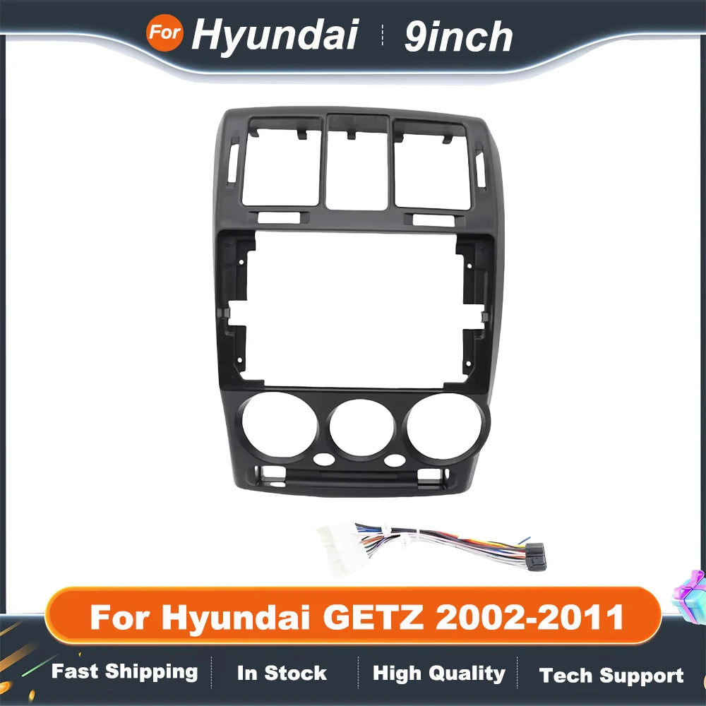 9 Inch Car Radio Frame For Hyundai GETZ 2002-2011 Android MP5 GPS Stereo Player 2 Din Head Unit Fascia Panel Dash Frame