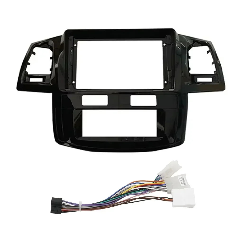 9 inch Car DVD Frame Audio Dash Trim Kits Facia Panel Radio Player screen 2 Din  For Toyota Hilux Fortuner 2005-2007  Kit