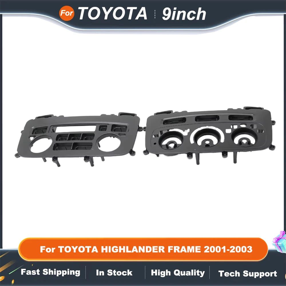 9 Inch car stereo frame For TOYOTA HIGHLANDER FRAME 2001-2003 GPS MP5 Android Player 2 Din Fascias Panel DashBoard Cover