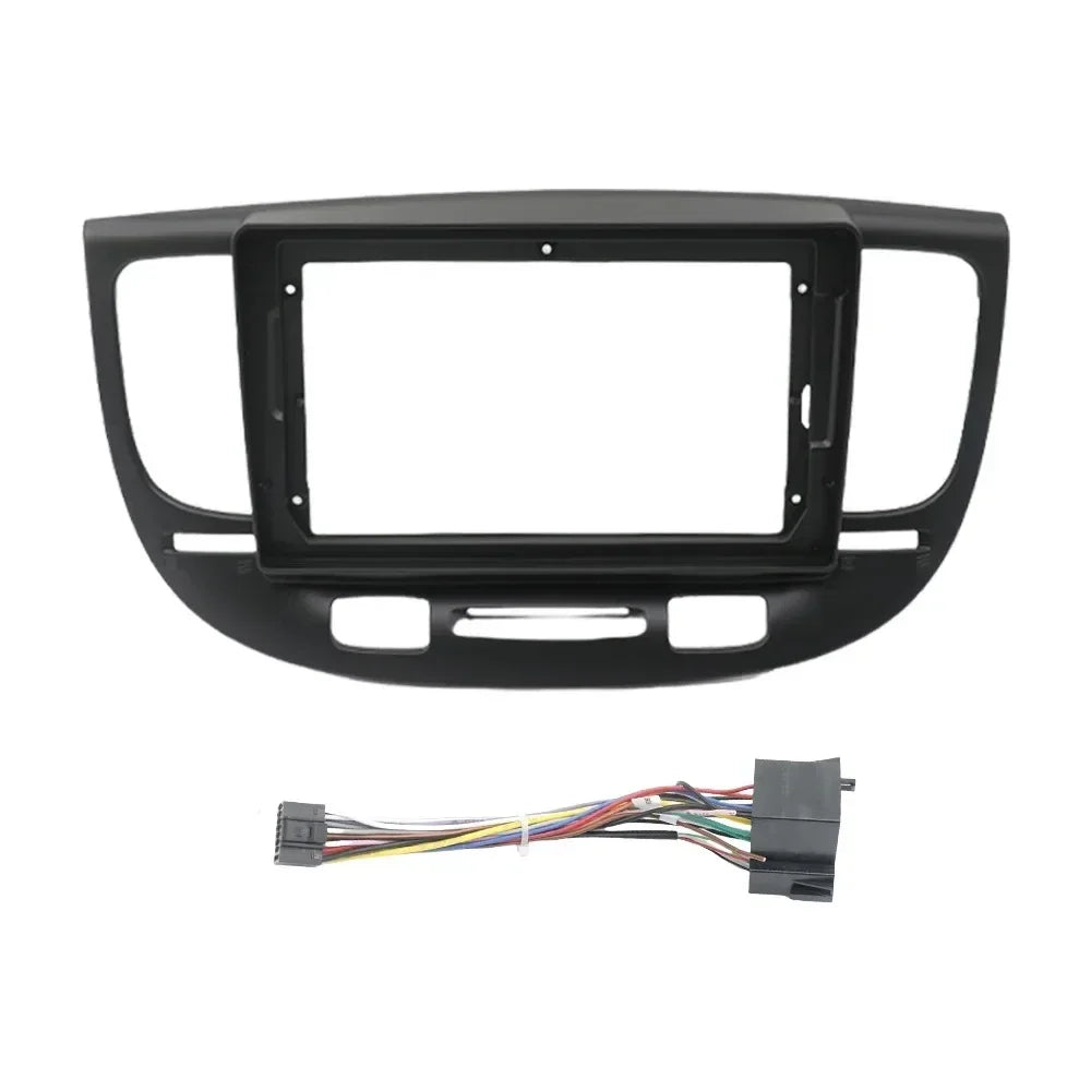9 Inch Car Radio Fascias For Kia Rio2 Rio  005-011 Stereo Installation  Din Head Unit Frame  Dash Cover Mp5 Panel Trim