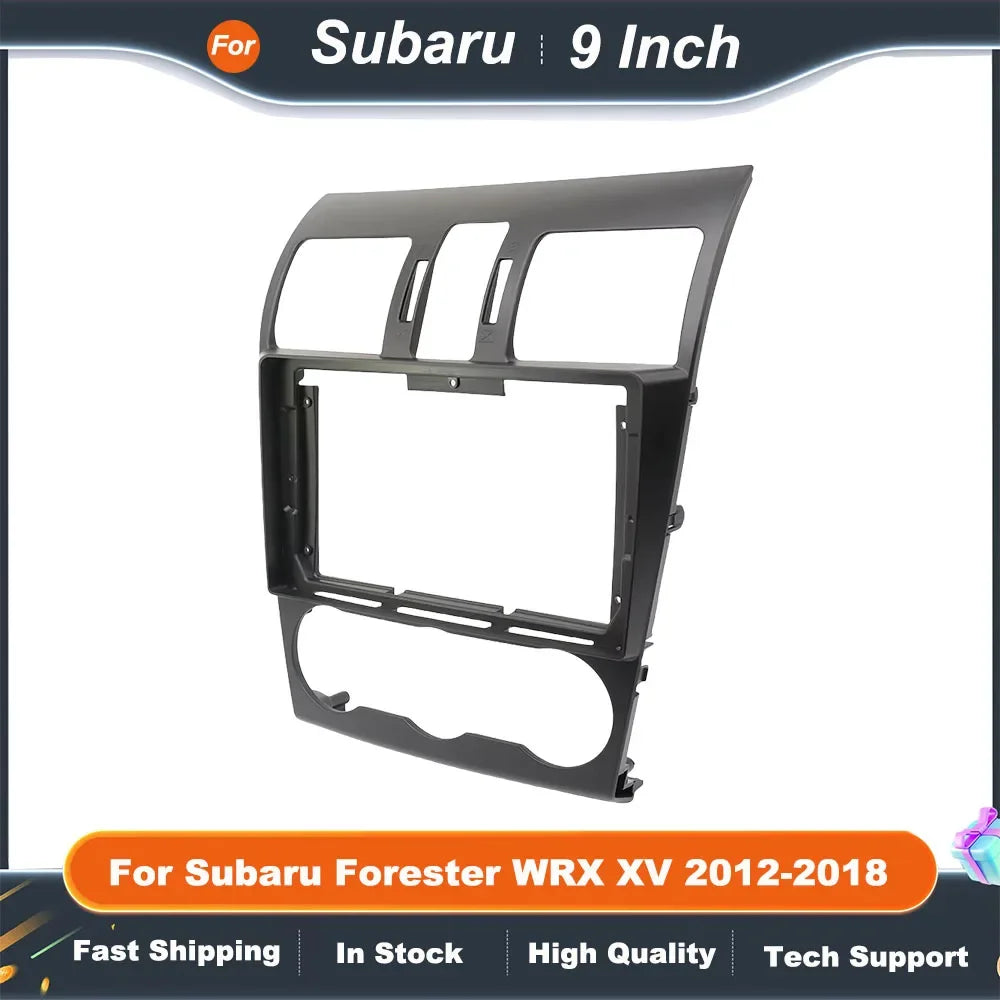 9 Inch Car Radio Fascia Frame for Subaru Forester WRX XV 2012-2018 GPS Dash Mount Trim Kit with Installation Cables