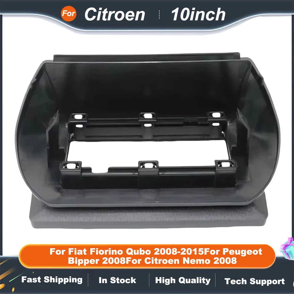 10 Inch Car Frame Fascia Adapter For Citroen Nemo Peugeot Bipper Fiat Fiorino Qubo Android Radio Dash Fitting Panel Kit