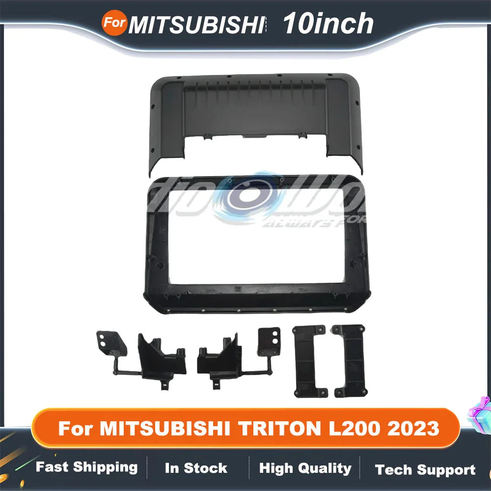 10 Inch Car Radio Stereo FRAME For MITSUBISHI TRITON L200 2023 GPS MP5 Android Player 2 Din Fascias Panel DashBoard Frame Cover