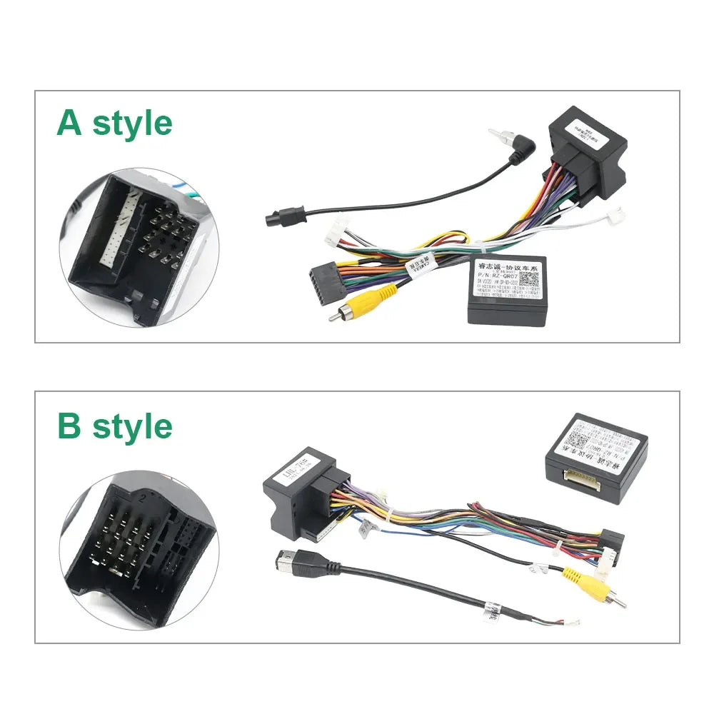 9 Inch Car Frame Canbus Box Cable For CHERY TIGGO 3 3x 2016+ Android Big Screen Dash Panel  Fascia