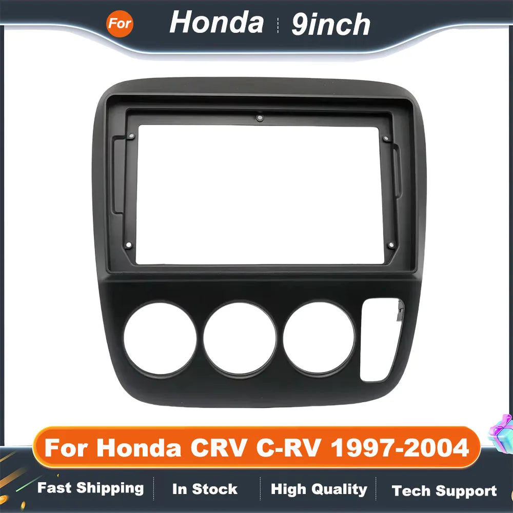 9 Inch Car Radio Frame Adapter For Honda CRV C-RV 1997-2004 Android Radio Dash Fitting Panel Kit