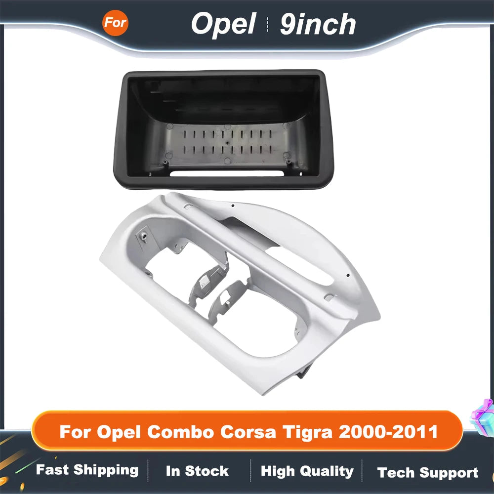 9 Inch car stereo panel Adapter  For Opel Combo Corsa Tigra 2000-2011 Canbus Box Decoder Android Radio Dash Fitting Panel Kit