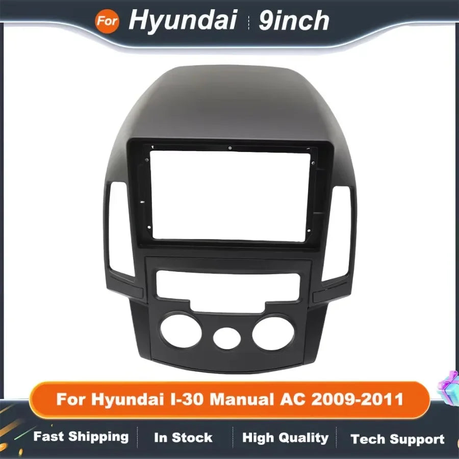 9 Inch Car Covers Radio For Hyundai I-30 Manual AC 2009-2011 Player Interior Accessories Stereo Panel Fascia Frame