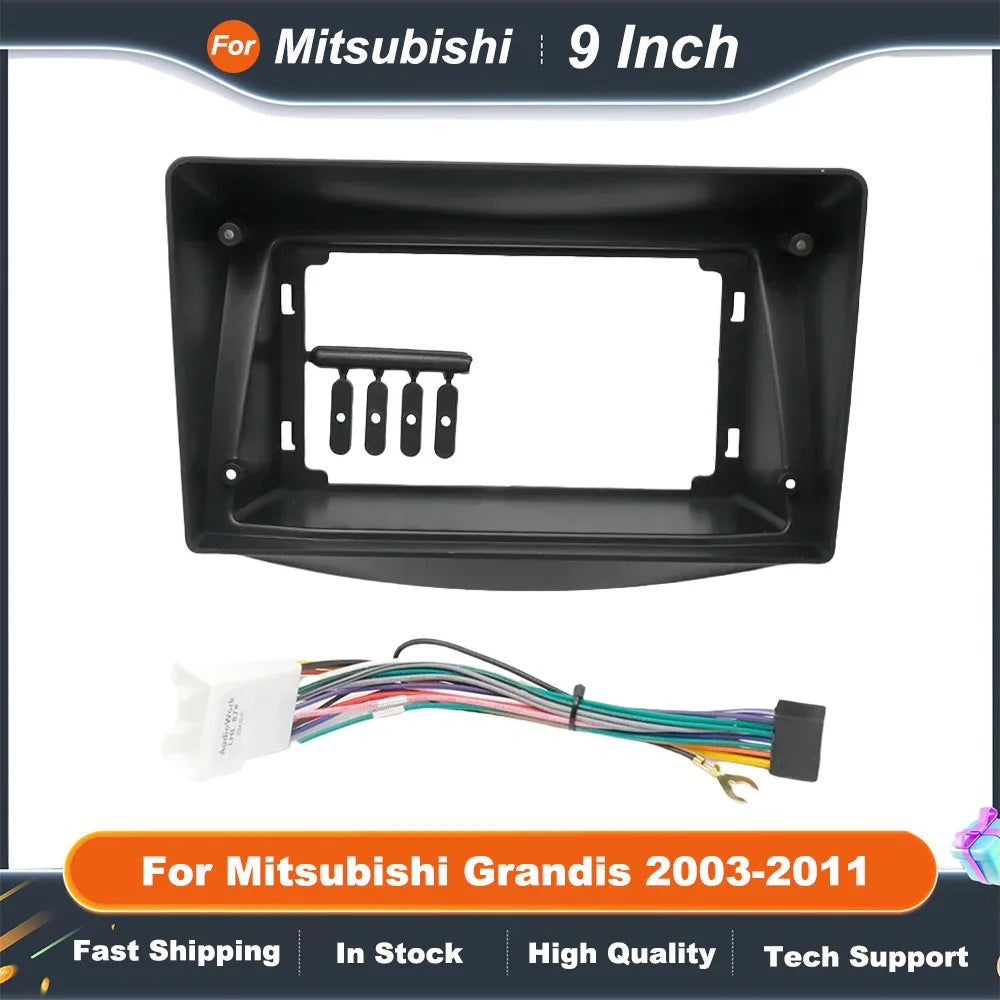 9 Inch Car Frame Fascia For Mitsubishi Grandis 2003-2011 Android Audio Fitting Adaptor Dash Trim Kit