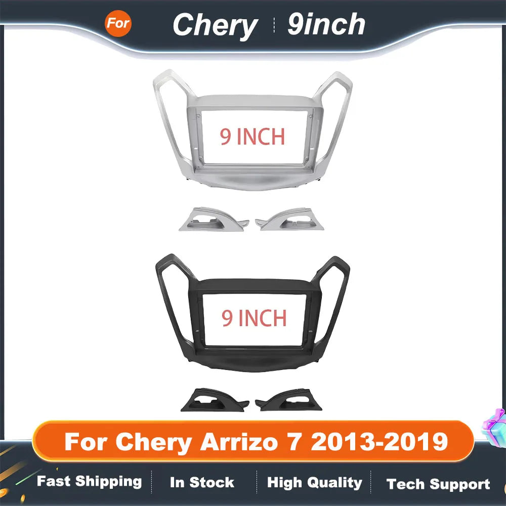 9 Inch Car Audio Fascia Panels Adapter For Chery Arrizo 7 2013-2019 Android Radio Dash Fitting Panel Kit