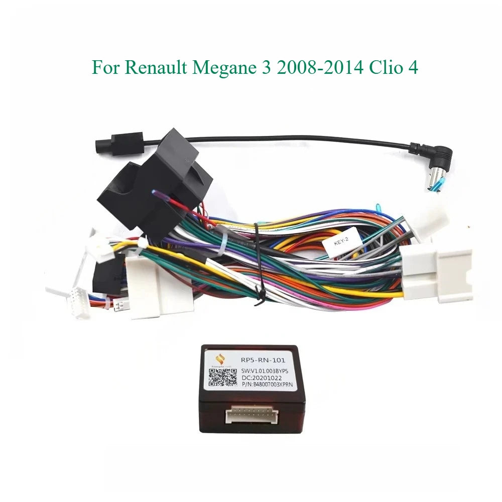 Android Canbus Box For Renault Megane 3 Renault Traffic 16-pin Harness Wiring Power Cables Car Radio power  2008-2014