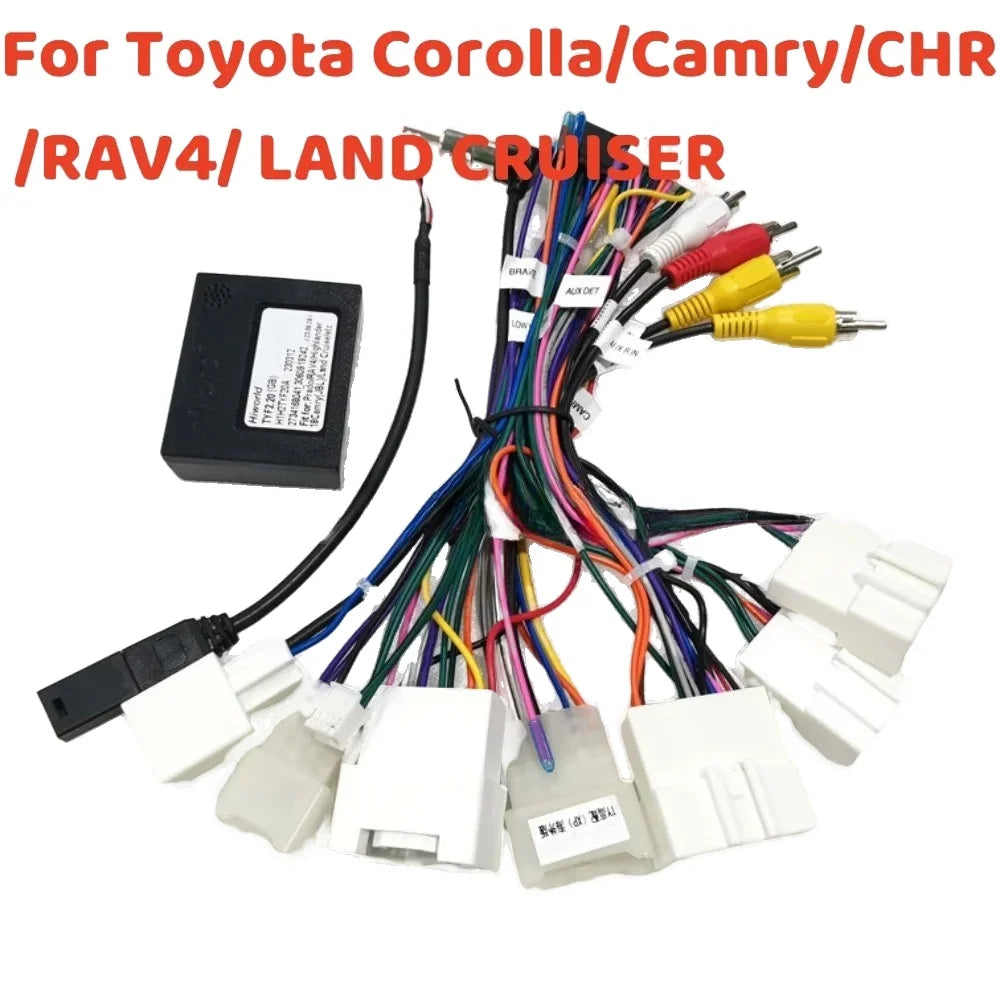 2010 JBL For Toyota Car Stereo 16 Pin Radio Wire Harness with Canbus Compatible with Toyota Camry Corolla RAV4 Prado 2014-2018
