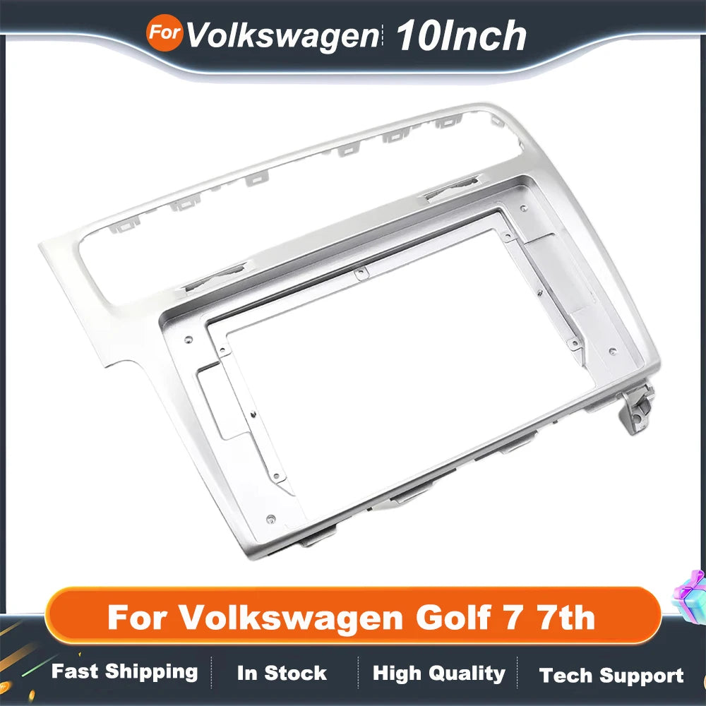 10 Inch Car Frame Fascia For Volkswagen Golf 7 7th Android Radio Dash Fitting Panel Kit