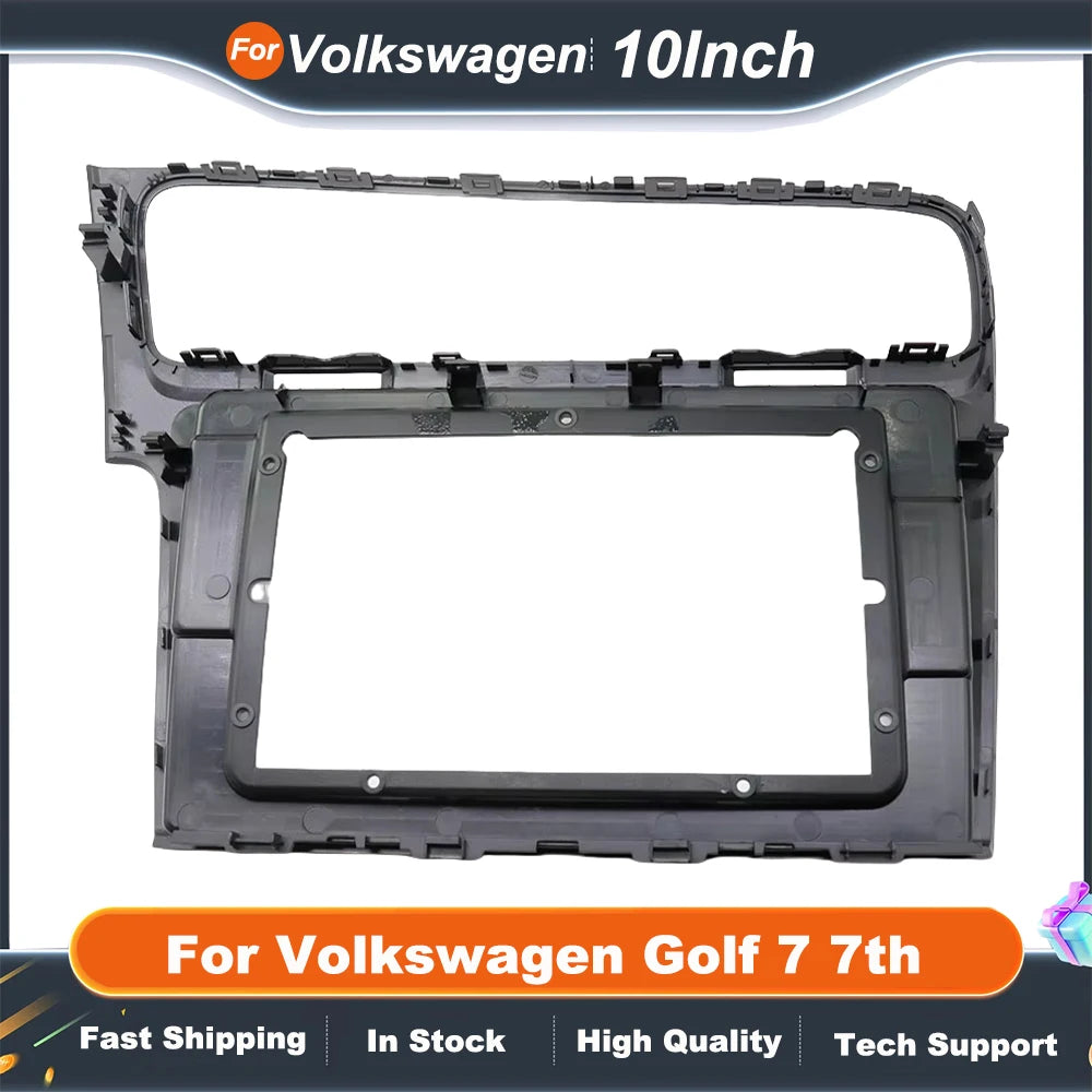 10 Inch Car Frame Fascia For Volkswagen Golf 7 7th Android Radio Dash Fitting Panel Kit
