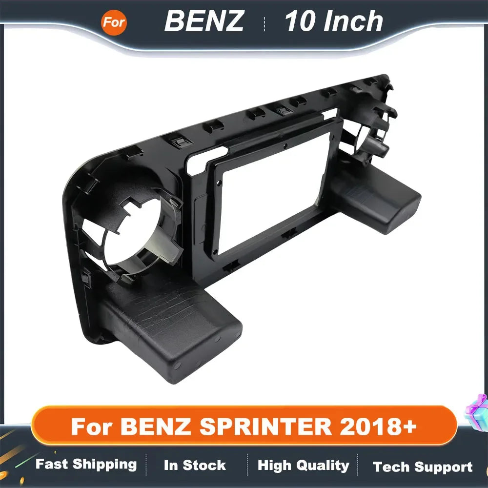 10.1 Inch 2 Din Car Radio Fascia Frame for BENZ SPRINTER 2018+ - Stereo Dash Board Mount Panel Trim GPS MP5 Android Player
