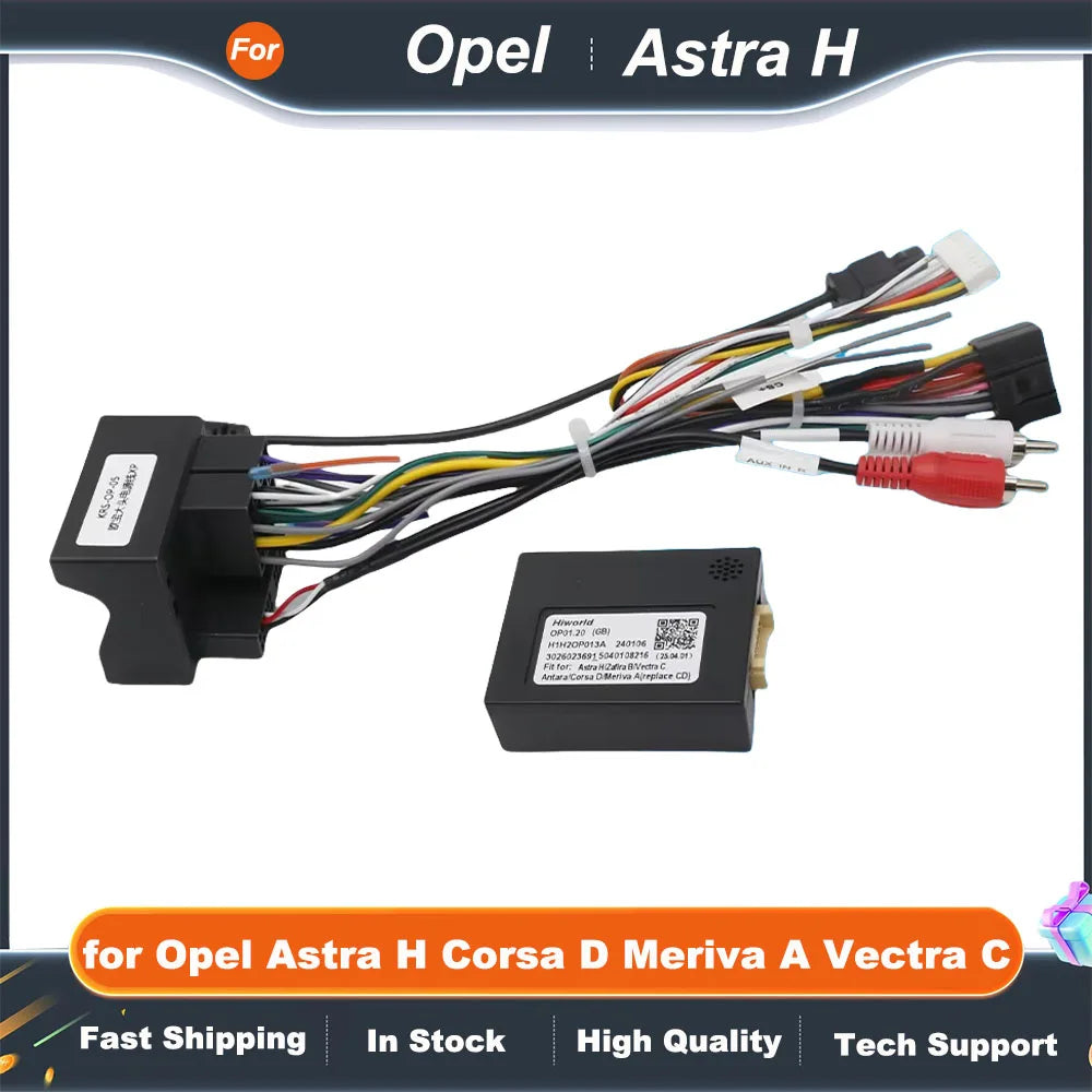 Quadlock Wiring Harness CAN Bus Decoder, 16 Pin to Quad Lock Connector Cable Adapter for Opel Astra H Corsa D Meriva A Vectra C