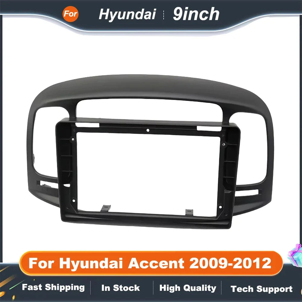 9inch 2 DIN Android Car DVD Frame Radio Stereo Dashboard Instrument Panel for  Hyundai Accent 2009-2012