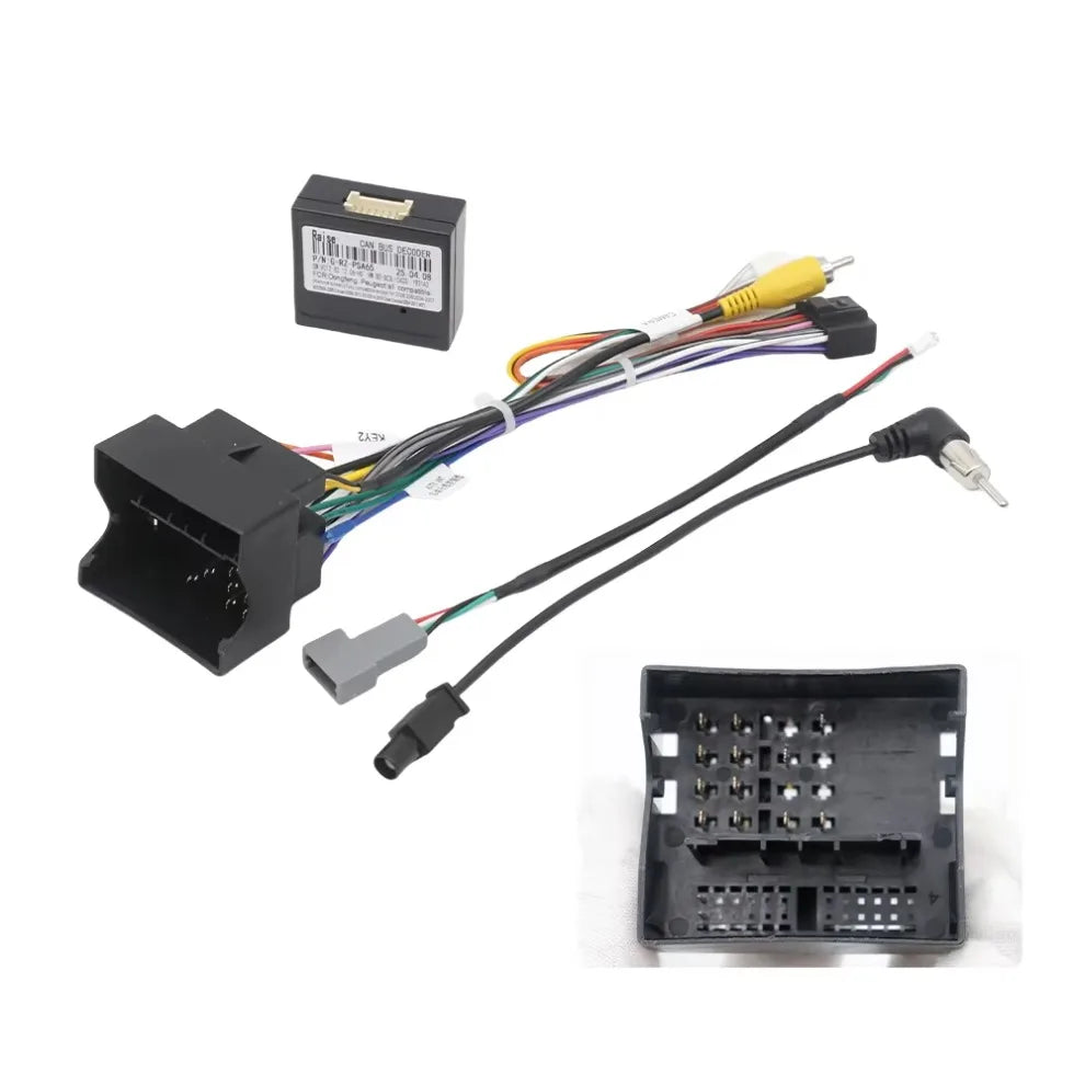 16 Pin to 56Pin Wiring Harness CanBus Decoder for Peugeot 208 308 408 2008 3008 Citroen C3 C4 Connector Head Unit Cable Adapter