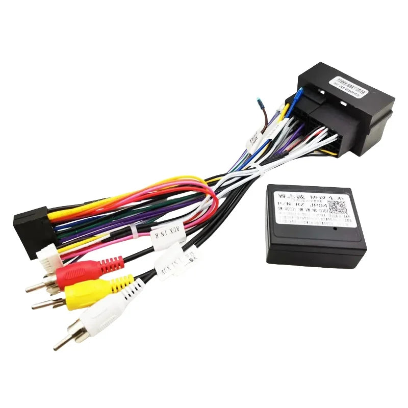 Car Radio Harness Adapter CAN Bus Decoder RCA Connector 16Pin to 52 Pin Wiring Cable for Jeep Renegade Cherokee Compass Wrangler