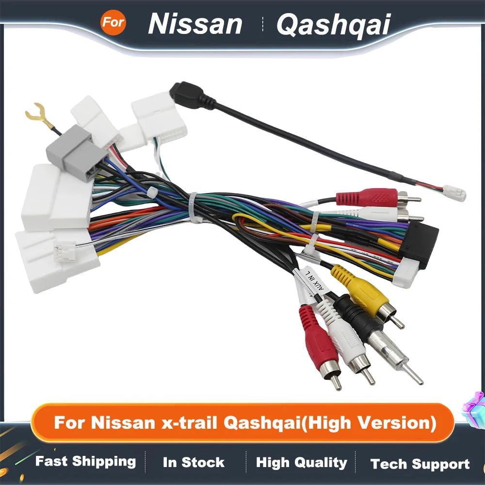16 Pin Power Wiring Harness Connector Adapter Canbus Box DF-RZ-02 For Nissan X-trail Qashqai Sylphy Sentra Kicks Navara Juke