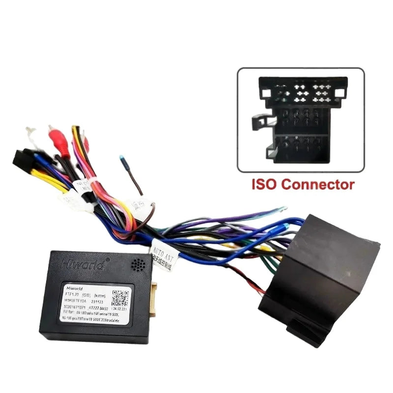 Radio Wiring Harness, CAN Bus Decoder, ISO Connector, 16 Pin Cable Adapter, for Alfa Romeo 147 156 159 GT Brera Spider MiTo