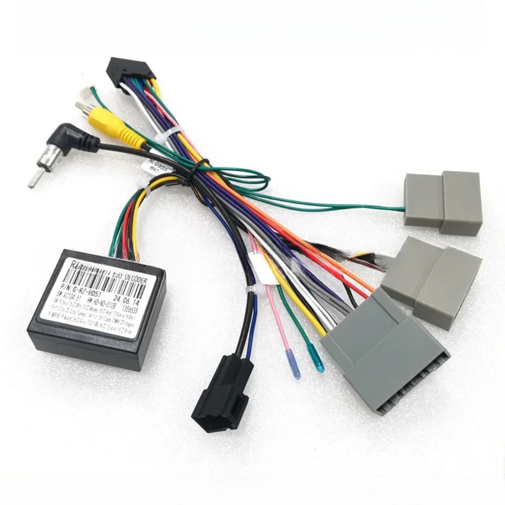 Car 16 Pin Audio Wiring Harness With Canbus Box For Honda Stepwgn 2023 Harness Wiring Power Cable Radio Multimedia Player 2 DIN
