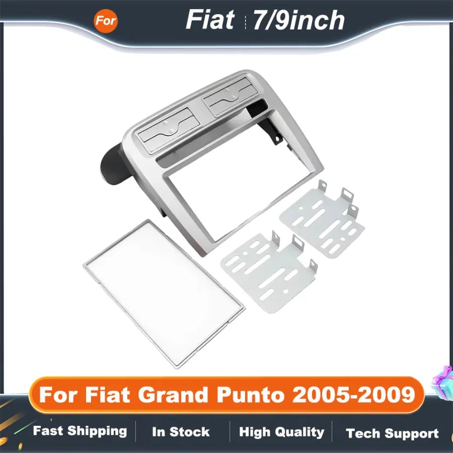 7/9 Inch Double 2 Din Car Stereo Fascia Panel for Fiat Grand Punto 2005-2009 Dash Mounting Kit
