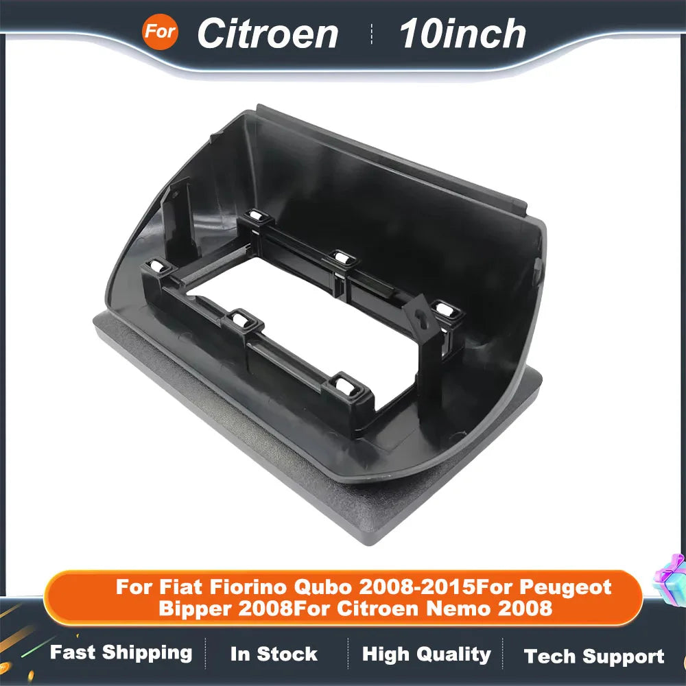 10 Inch Car Frame Fascia Adapter For Citroen Nemo Peugeot Bipper Fiat Fiorino Qubo Android Radio Dash Fitting Panel Kit