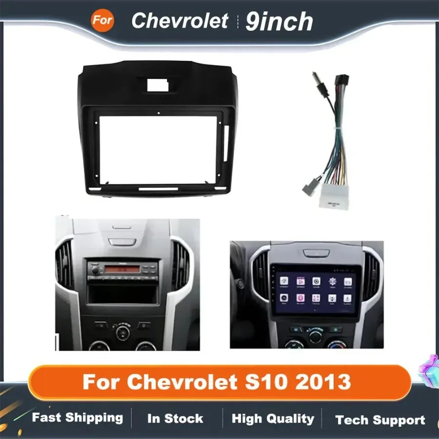 9 Inch Car Radio Frame for CHEVROLET S10 2013 Auto Radio Fascia Frame Car Dashboard Accessories