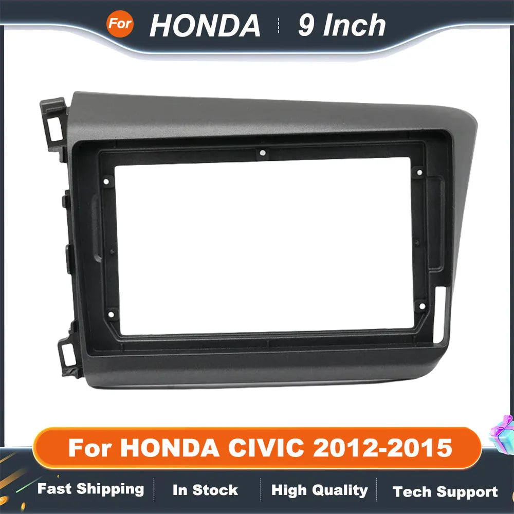 9 Inch Car Radio Fascia Frame For HONDA CIVIC 2012-2015 2DIN Install Panel Dashboard Kit