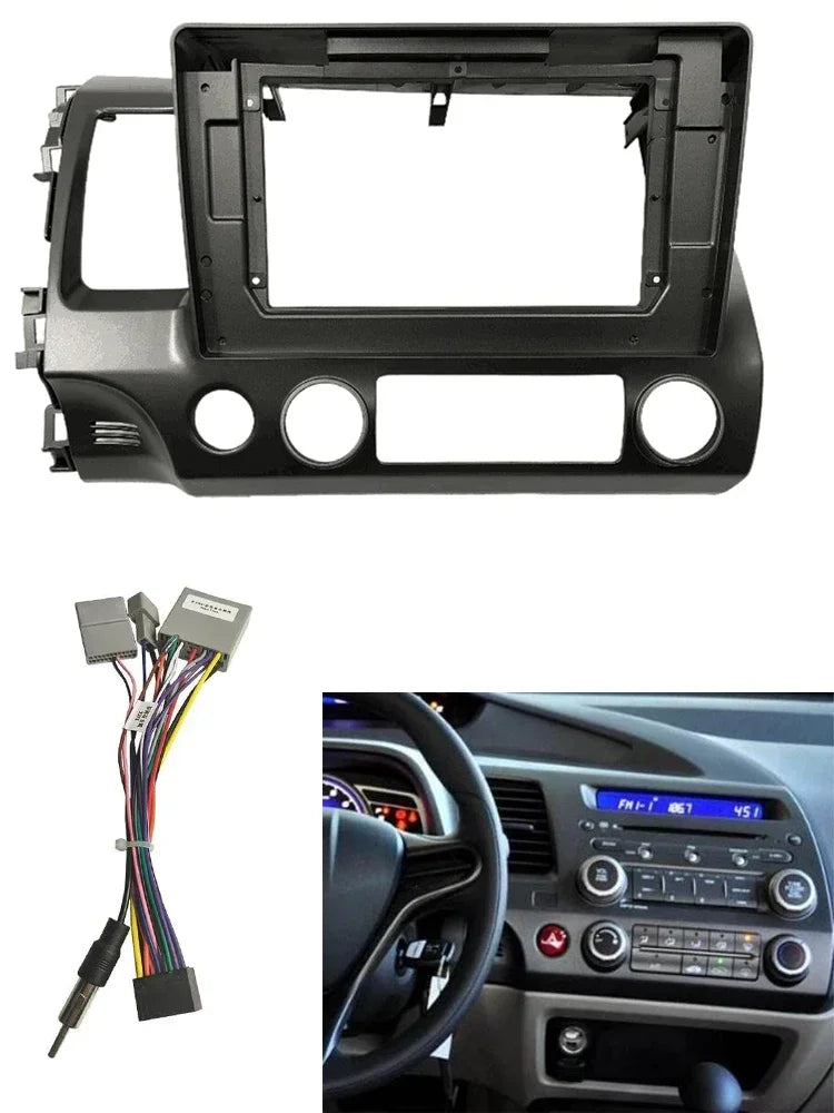 For Honda Civic 2006-2011 10.1 Inch Car Android Radio MP5 Player Casing Frame 2Din Panel Head Unit Fascia Dash Cover Trim Kit