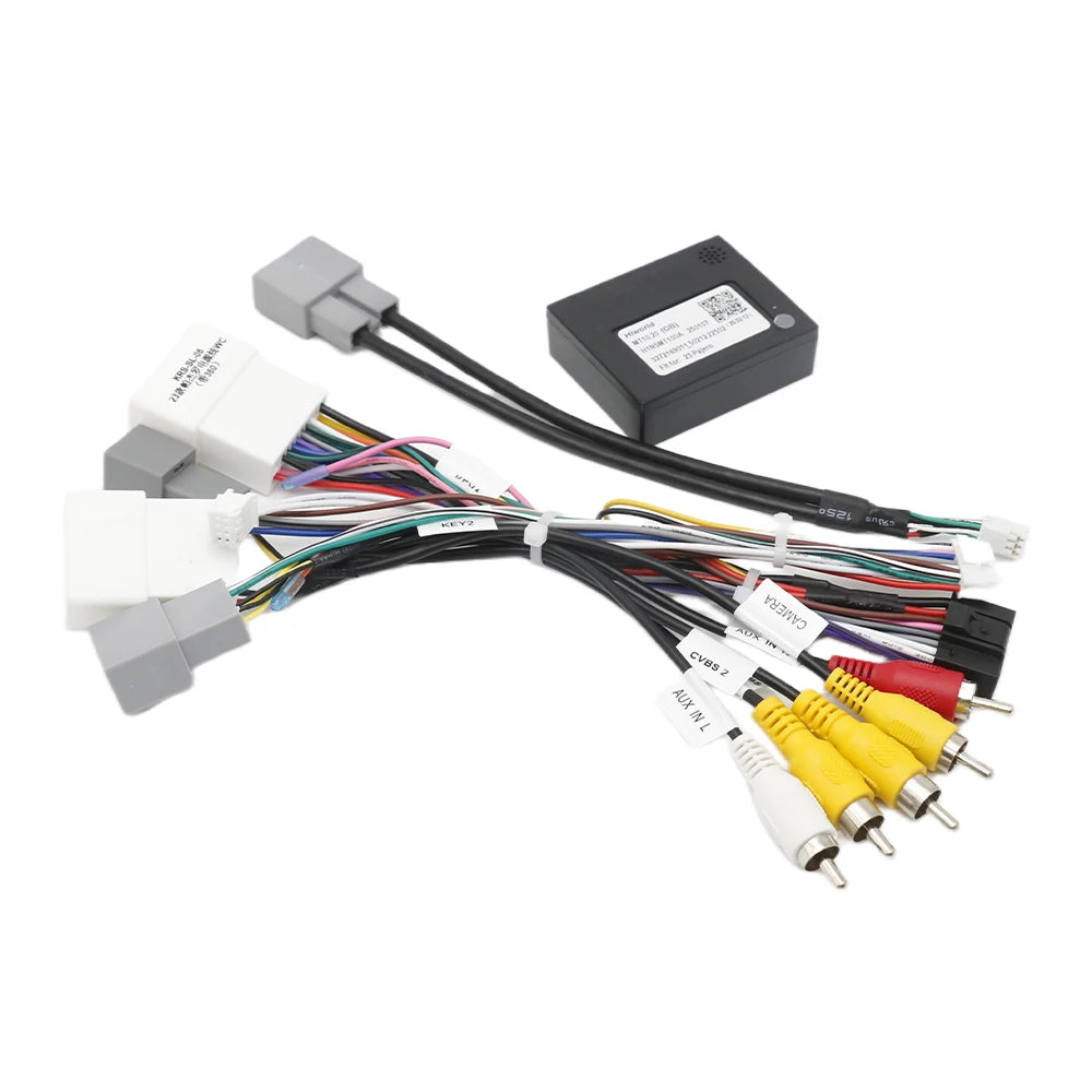 16pin Wiring Harness Adapter Canbus Box Decode for Mitsubishi Pajero Sport Android Radio Power Cabler