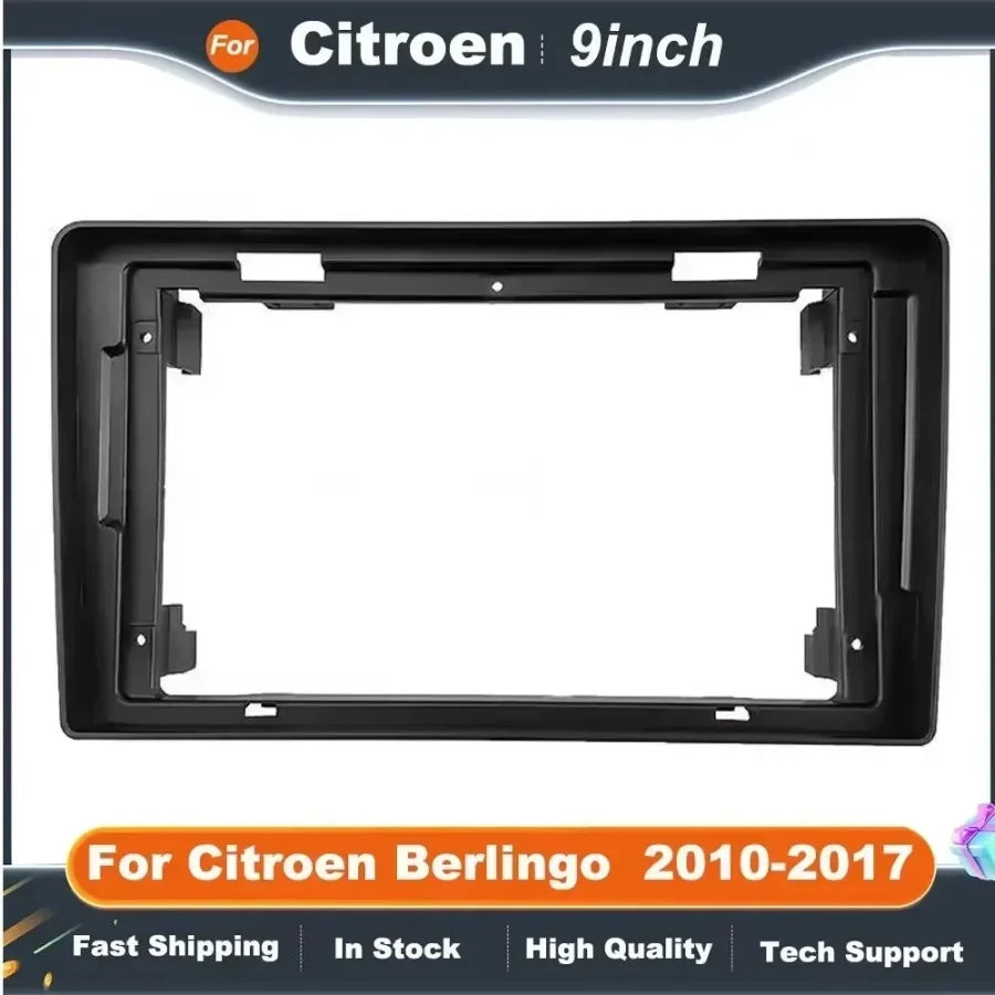 9 Inch Car Radio Fascia Frame Adapter Android Radio Dash Fitting  Kit For Citroen Berlingo Peugeot 3008 5008 Partner 2010-2017