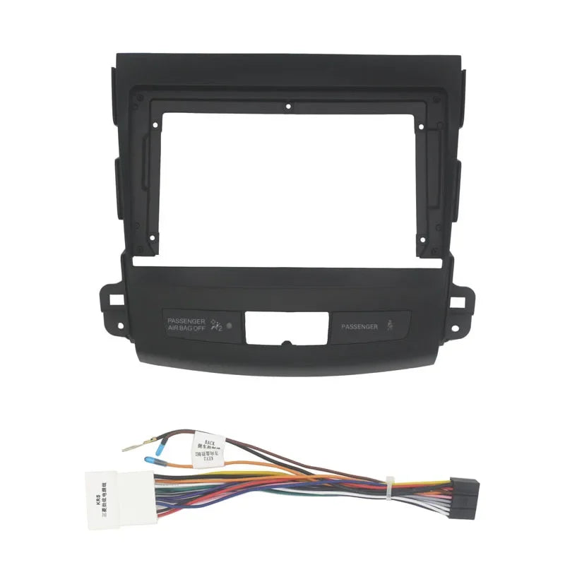 2 Din Car Radio Fascia For Mitsubishi Outlander XL/Citroen C-Crosser/Peugeot 4007 Auto Stereo Dashboard Panel Bezel Faceplate