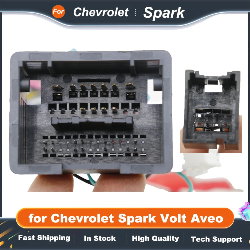 44Pin Radio Wiring Harness Adapter 16 Pin Plug Auxiliary Audio Connector Car Android Cable for Chevrolet Spark Volt Aveo