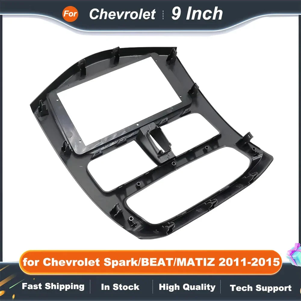 9" Car Radio Fascia Frame for Chevrolet Spark BEAT MATIZ 2011-2015 Interior Dashboard DVD Panel Accessories Decorative Kit