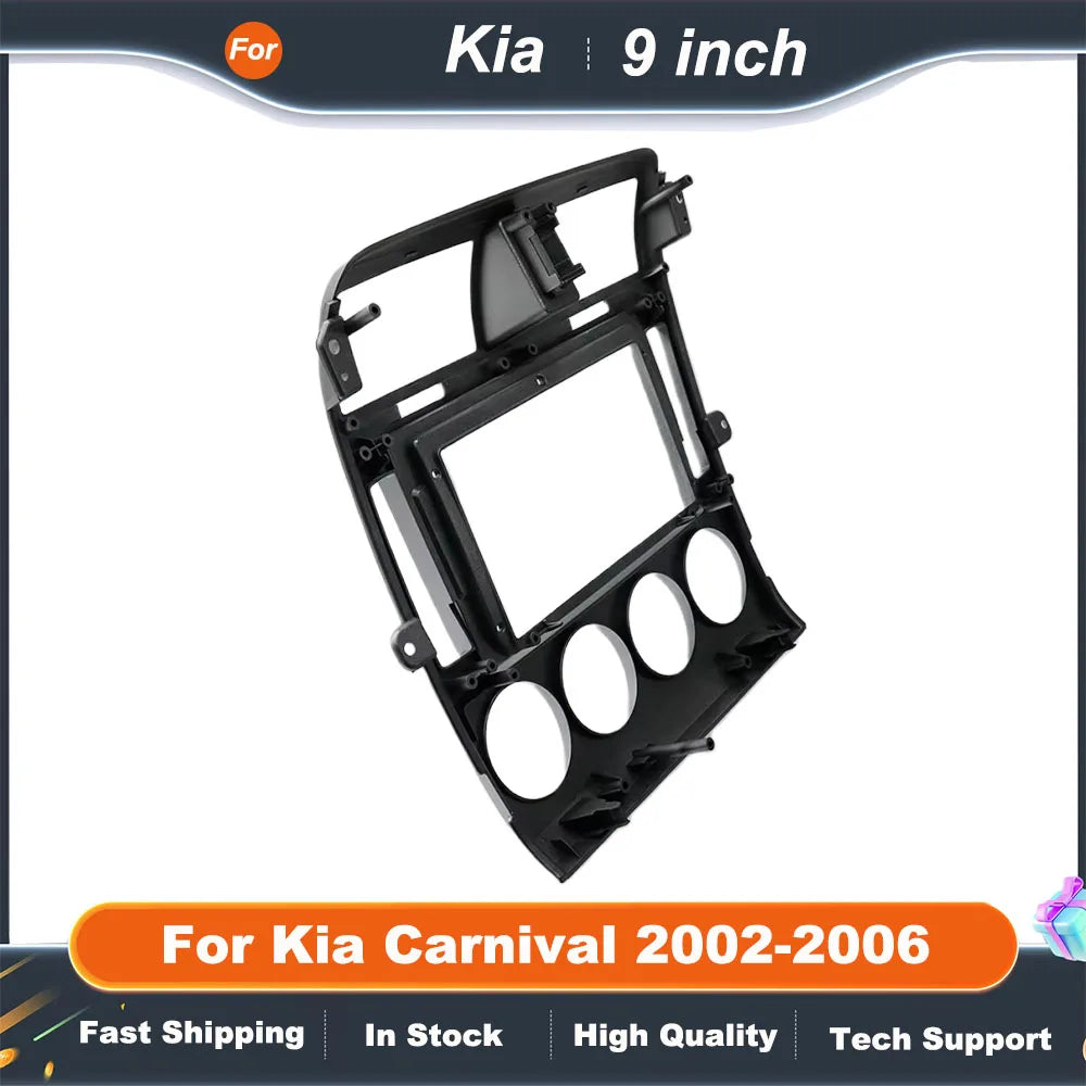 9 Inch Car Frame Fascia Adapter For Kia Carnival 2002-2006 Canbus Box Decoder Android Radio Audio Dash Fitting Panel Kit