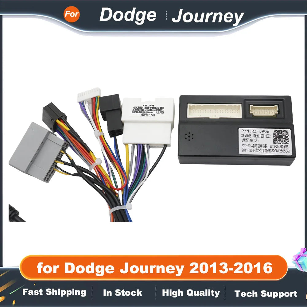 16PIN Car Stereo Wiring Harness with CANBUS for Dodge Journey 2013-2016 Fiat Freemont 2012-2014 Chrysler 300C 2011-2014