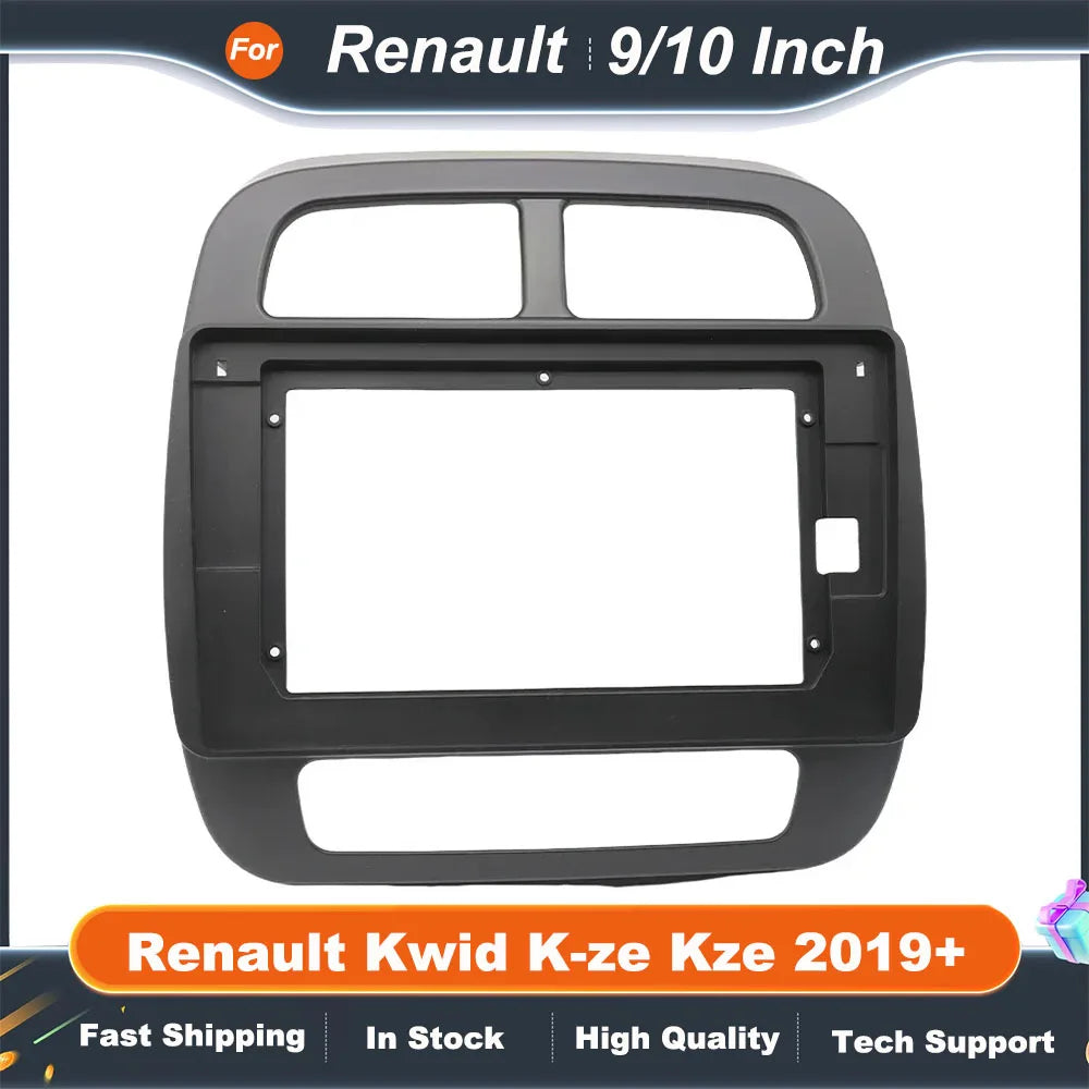 9/10 Inch Car Frame Fascia Adapter For Renault Kwid K-ze Kze 2019+ Android Radio Audio Dash Fitting Panel Kit