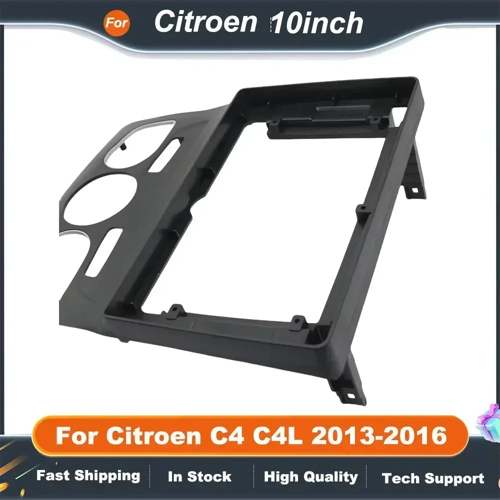 For Citroen C4  C4L 2013-2016 10 Inch Car Stereo Dash Panel Kit with CANBUS Decoder  Fascia Frame Adapter
