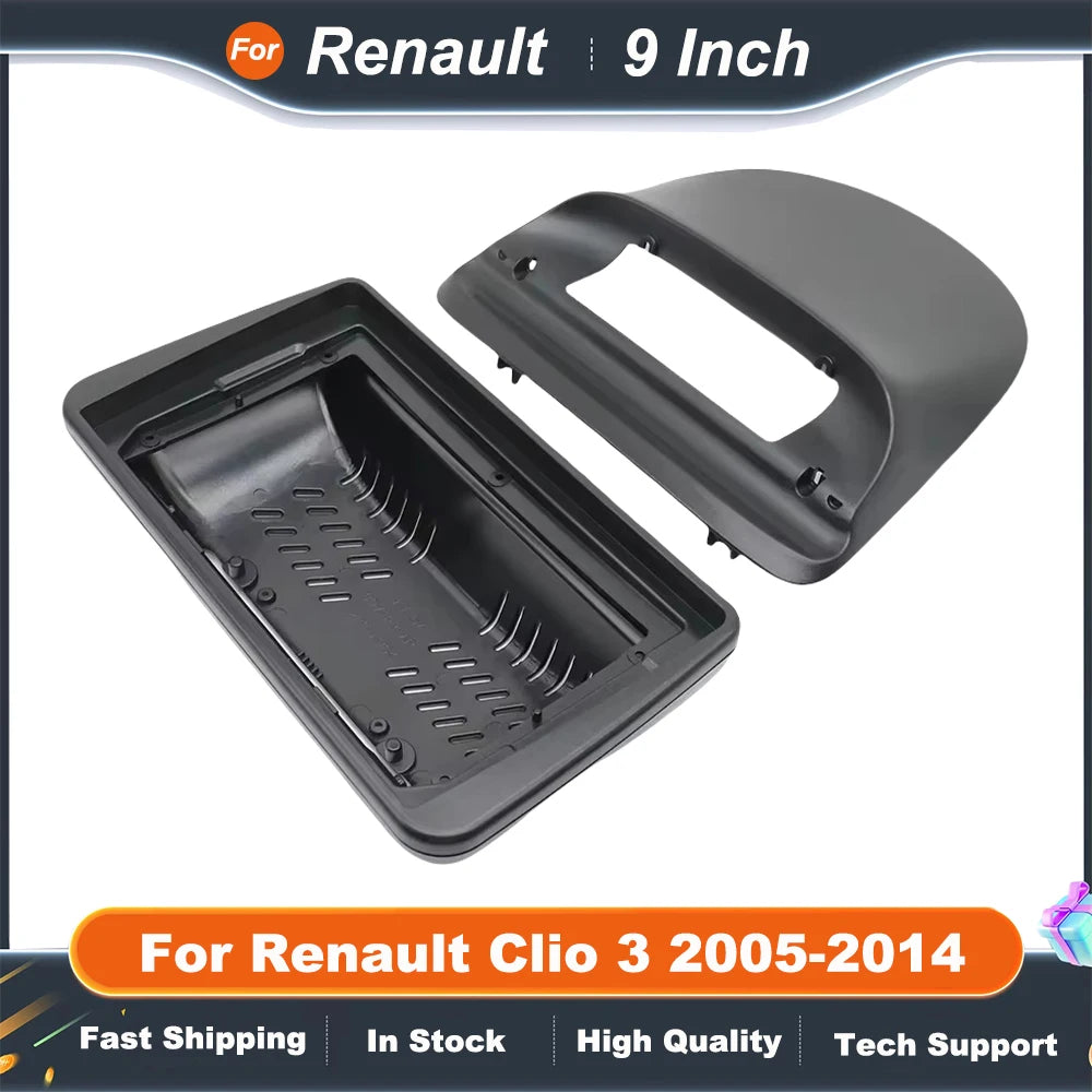 9 Inch Car Frame Fascia Adapter Canbus Box For Renault Clio 3 2005-2014 Android Radio Audio Dash Fitting Panel Kit