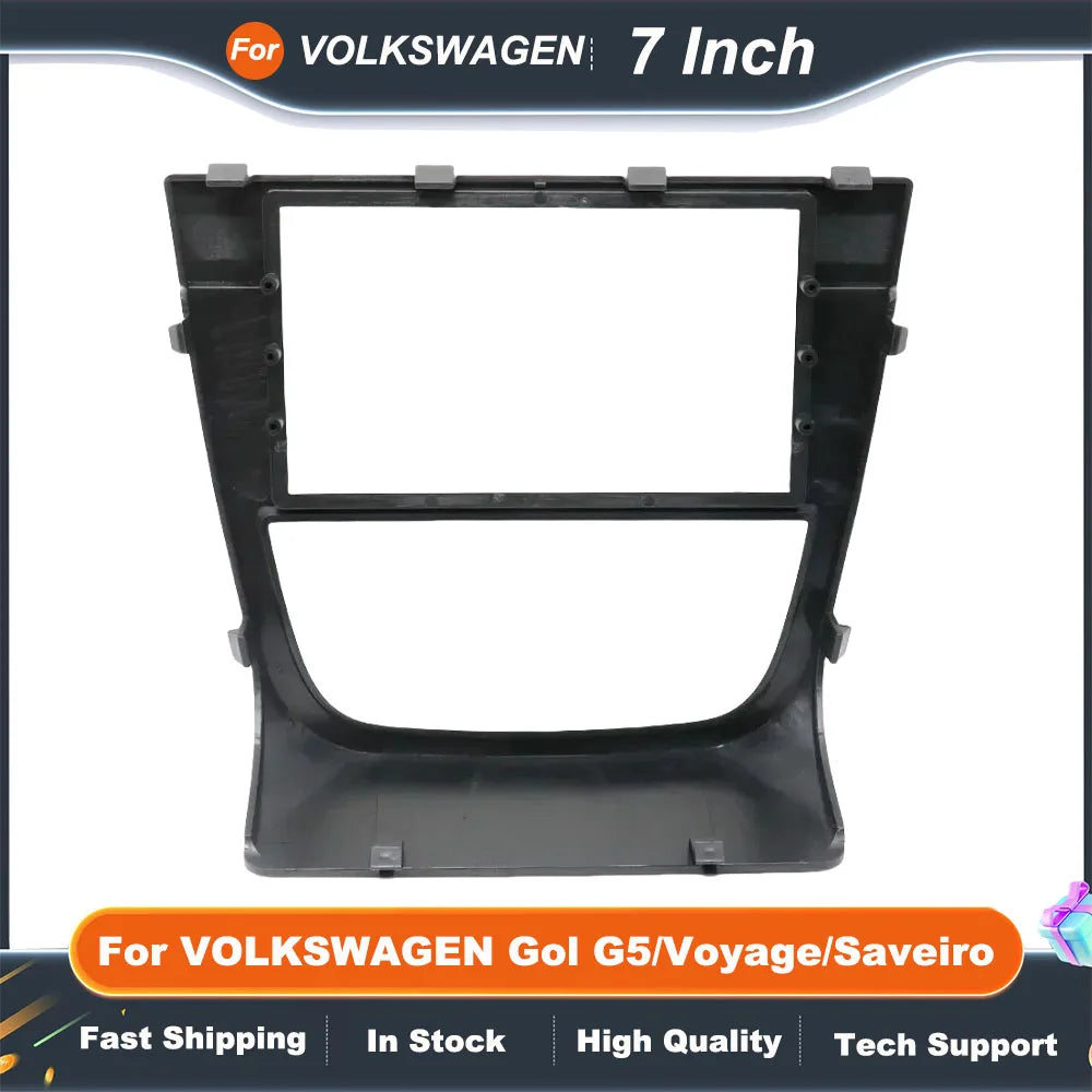 7 Inch 2DIN Car Stereo Frame For VOLKSWAGEN Gol G5/Voyage/Saveiro Dashboard Panel Fascia Wear Proof Replacement