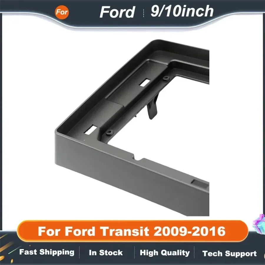 9/10 Inch Car Radio Fascia Dash Panel Frame Adapter For Ford Transit 2009-2016 Android Kit Installation Trim Beze