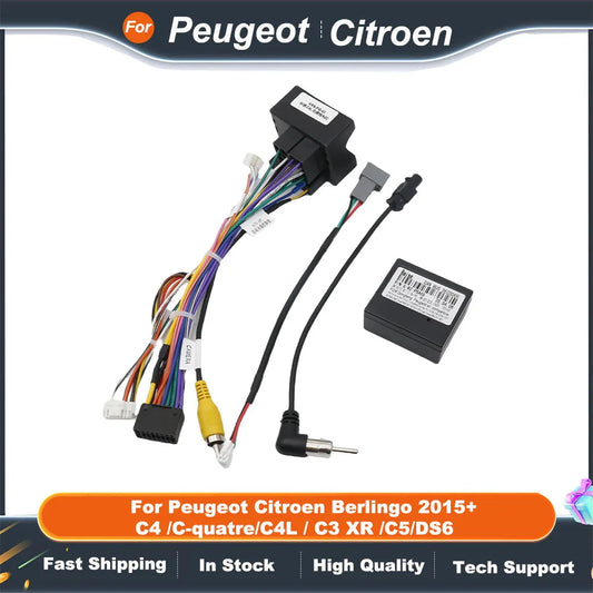 Raise PSA-RZ-15 Canbus Box 16 Pin Car Stereo Android Harness For Peugeot Citroen Berlingo 2015+ C4 /C-quatre/C4L / C3 XR /C5/DS6