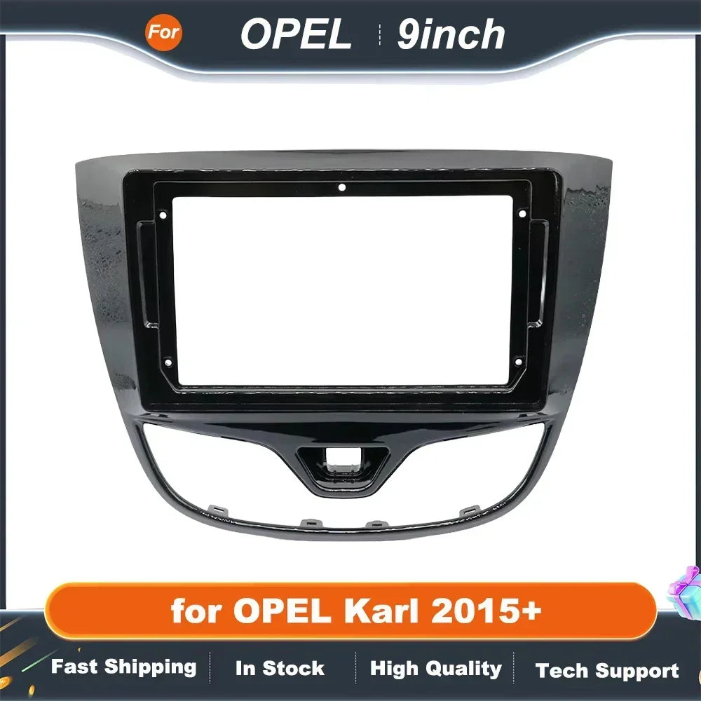 9 inch car stereo panel For OPEL Karl 2015+ Facia GPS Dash Kit Install Console 9inch Plate Adapter Bezel Trim Cover Frame