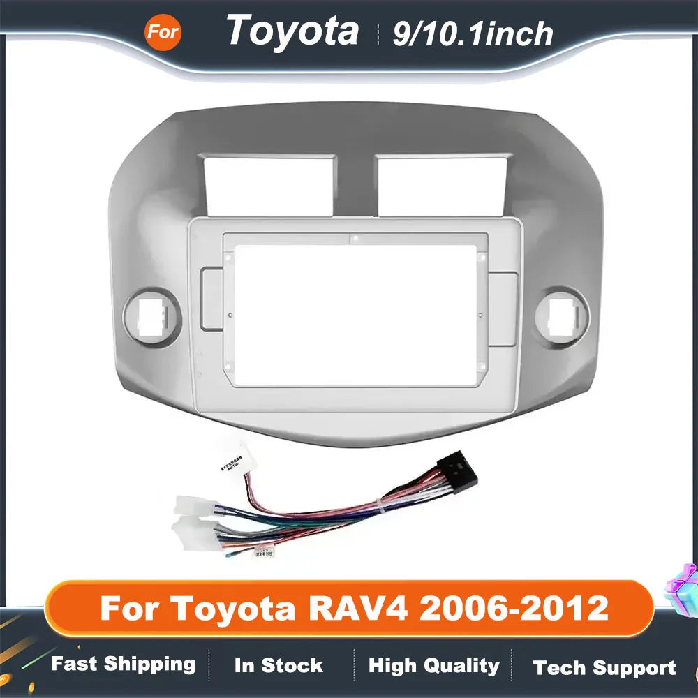 9/10.1 Inch Double Din Car Stereo Fascia for Toyota RAV4 2006-2012 DVD System