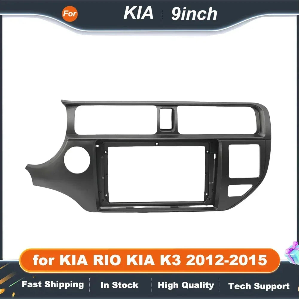 2 DIN 9INCH Car Audio Fascia Panels For KIA RIO KIA K3 2012-2015 9 Inch Big Radio Stereo Dash Mount Panel Frame