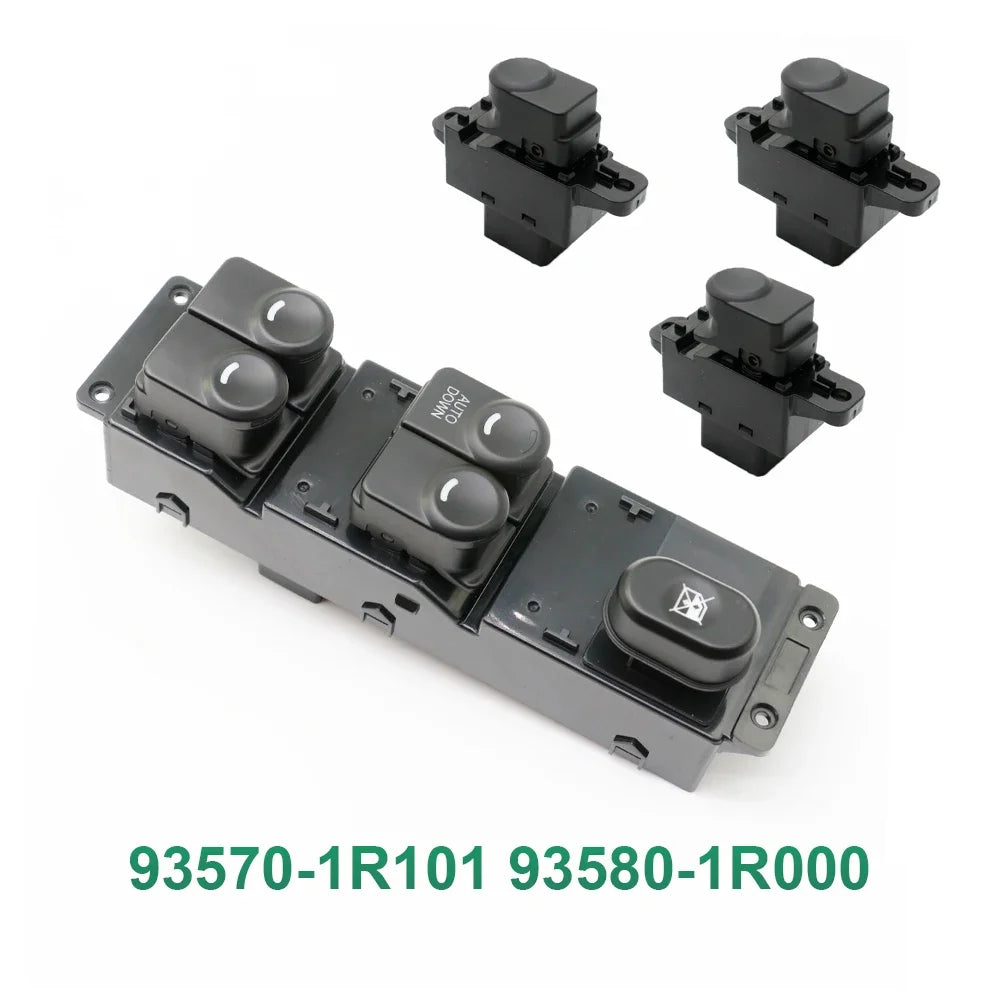 93570-1R101 93580-1R000 2013-2017 Nevosa Front Left Passenger Electrical Window Control Switch Button for Hyundai Accent Solaris