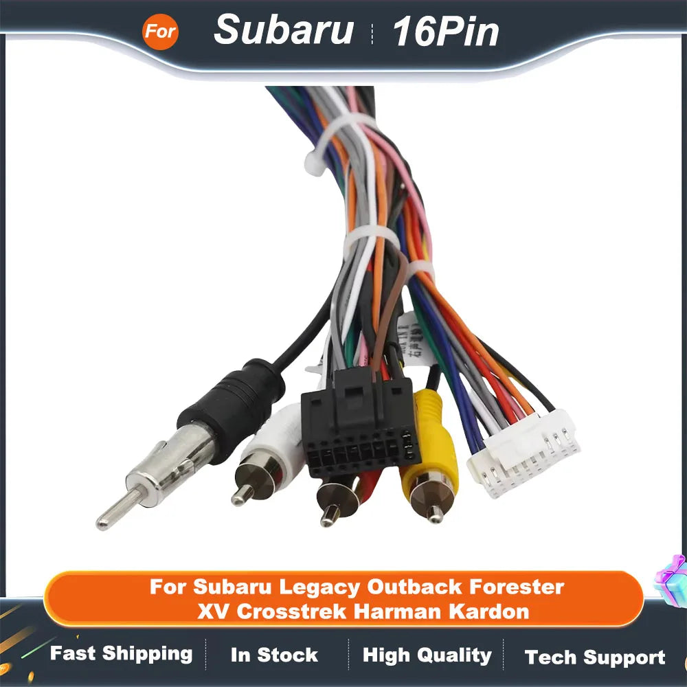 For Subaru Legacy Outback Forester XV Crosstrek Harman Kardon 16Pin Car Wiring Harness Adapter Canbus Box