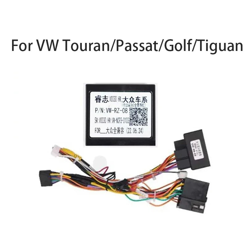 Car Radio Canbus Box VW-RZ-08 For VW Touran/ Passat/ Golf/ Tiguan/ T5 Wiring Harness Power Cable